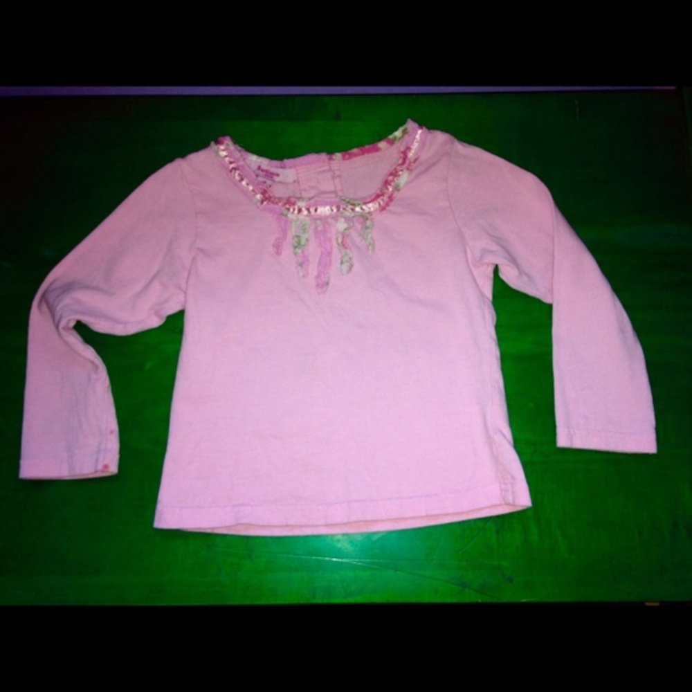 BEETLEJUICE LONDON Pink Ruffled TOP EUC 4T